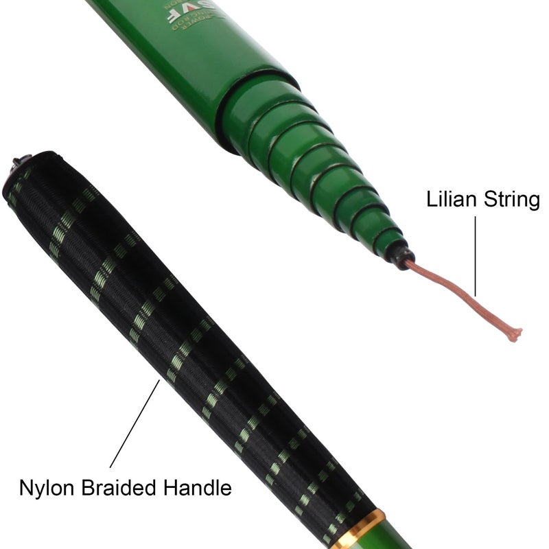 Goture Telescopic Tenkara Fishing Rod Collapsible Crappie Rods 1 Piece Portable Hand Fishing Poles Carbon Fiber Telescoping Stream Ultralight Inshore Carp Bamboo Pole Bass Trout 12 15 18 20 21 24Ft - Image 4
